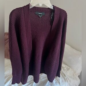 Forever 21 Maroon/ Burgandy cardigan sweater, women’s size S
